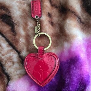 Coach Pink Heart Key Holder
